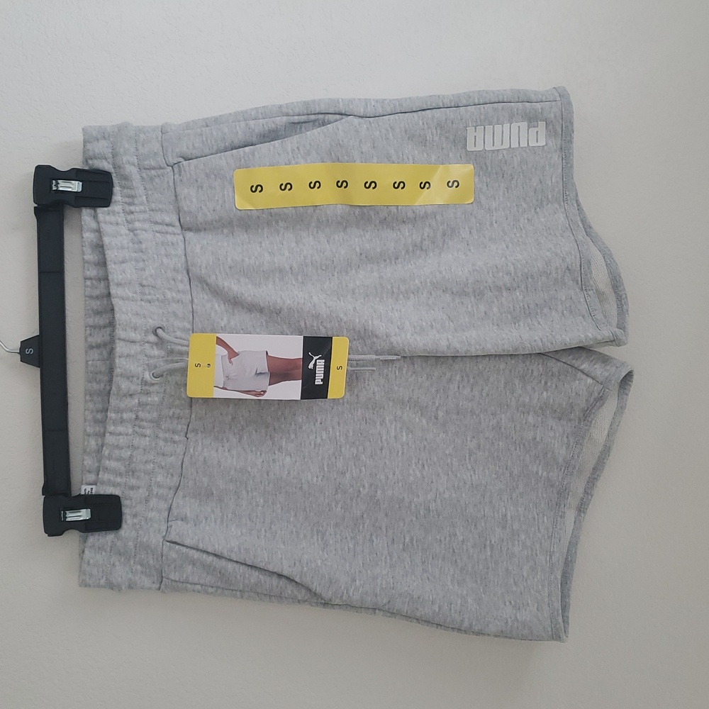 PUMA Grey Modern Basic Shorts Light Gray Size Small NWT